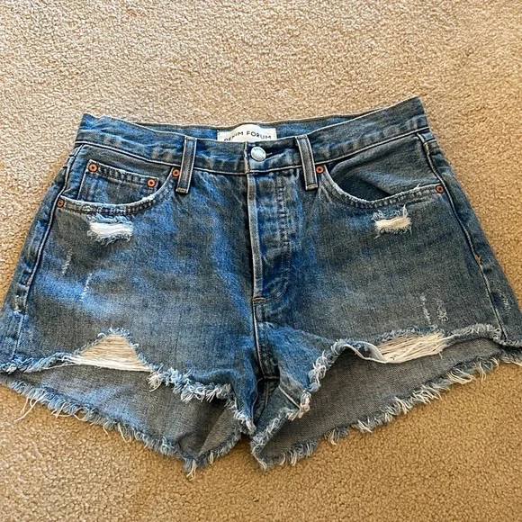 Aritzia denim shorts. The ex boyfriend shorts. Size 25 - Picture 1 of 3